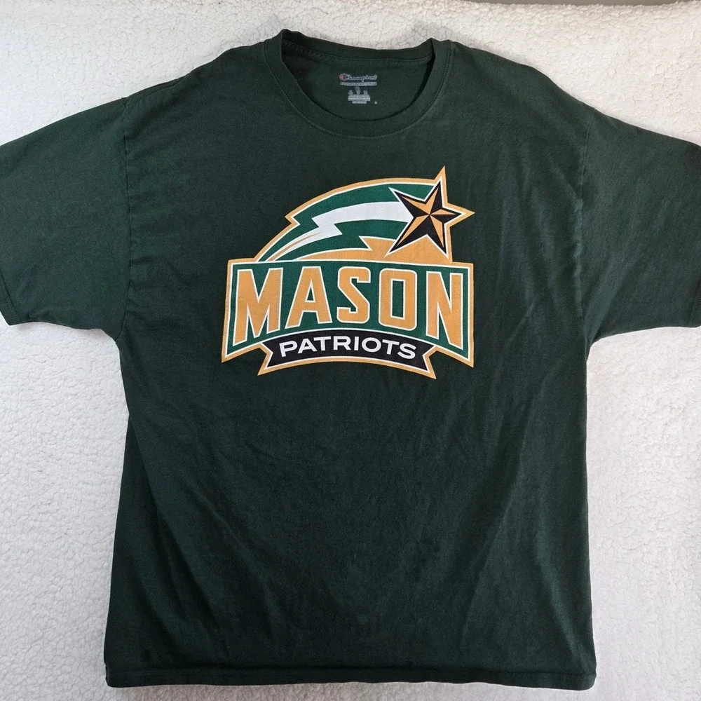 Champion T-Shirt Mens XL Green Collegiate George Mason Patriots Short Sleeve Tee - Picture 3 of 7